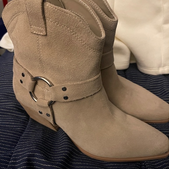 Open Edit Enzo Western Boot in Almond Beige Taupe Sz 6.5 W
